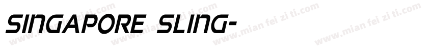 Singapore Sling字体转换